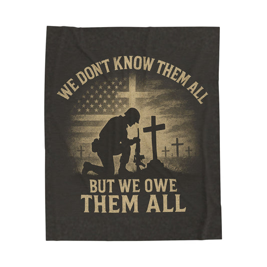 Plush Blanket - Patriotic Veterans Tribute