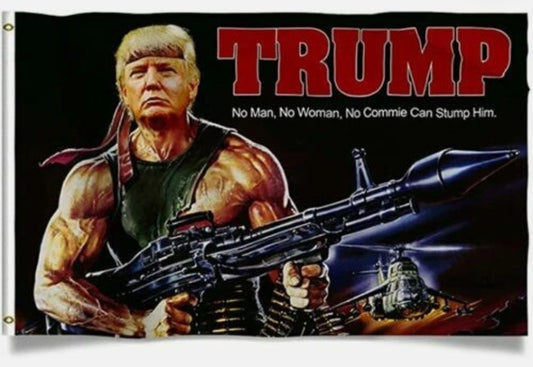 Rambo Trump Flag 3' by 5'